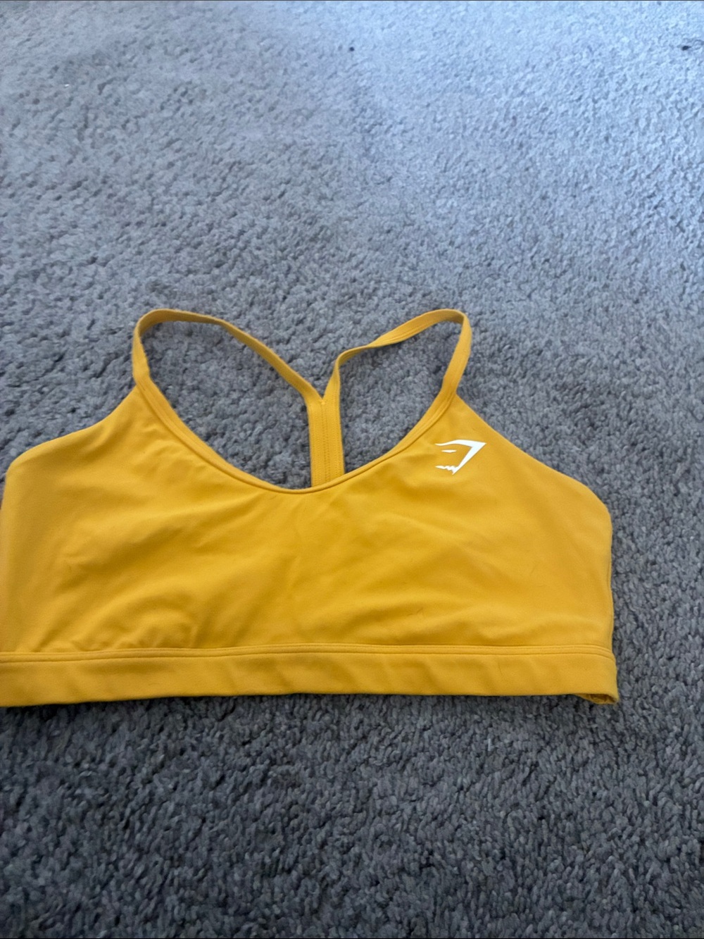 Gymshark Mustard Yellow Strappy Sports Bra - Women’s